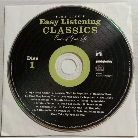 Easy Listening Classics Times Of Your Life by Various Artists (CD, 2016) Disk 1 - Picture 1 of 3